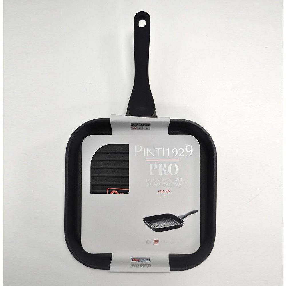 Pintinox PRO » Bistecchiera Con Grill 28x28 Cm In Alluminio Con Rivestimento Interno Antiaderente