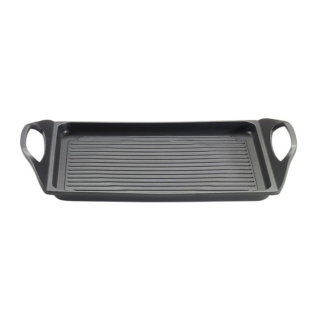Pintinox PRO » Piastra Con Grill 45x27 Cm In Alluminio Con Rivestimento Interno Antiaderente