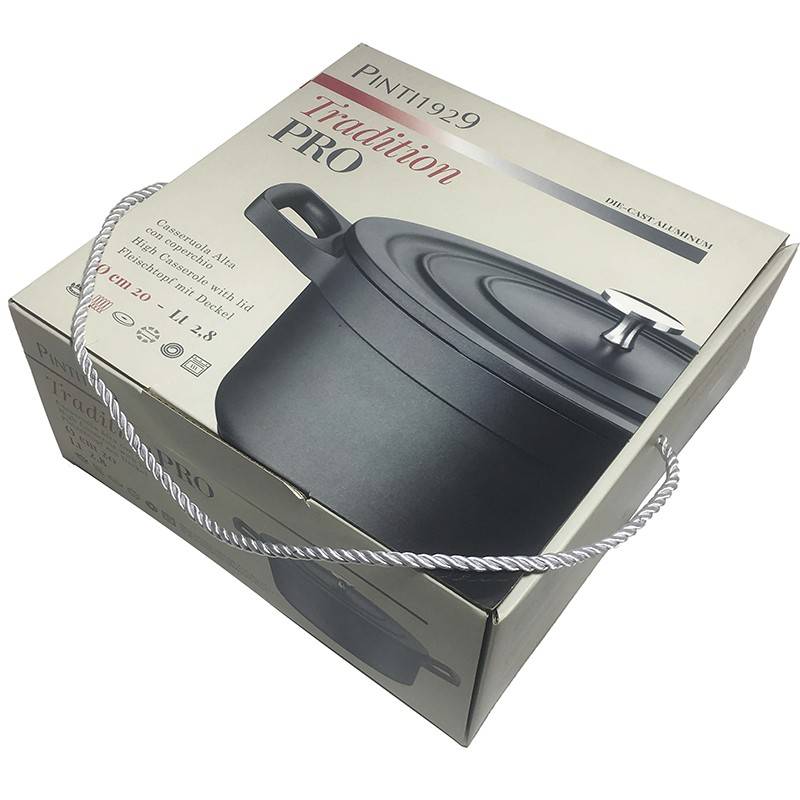 Pintinox PRO TRADTION » Tradition Casseruola Alta In Alluminio Con Coperchio In Alluminio