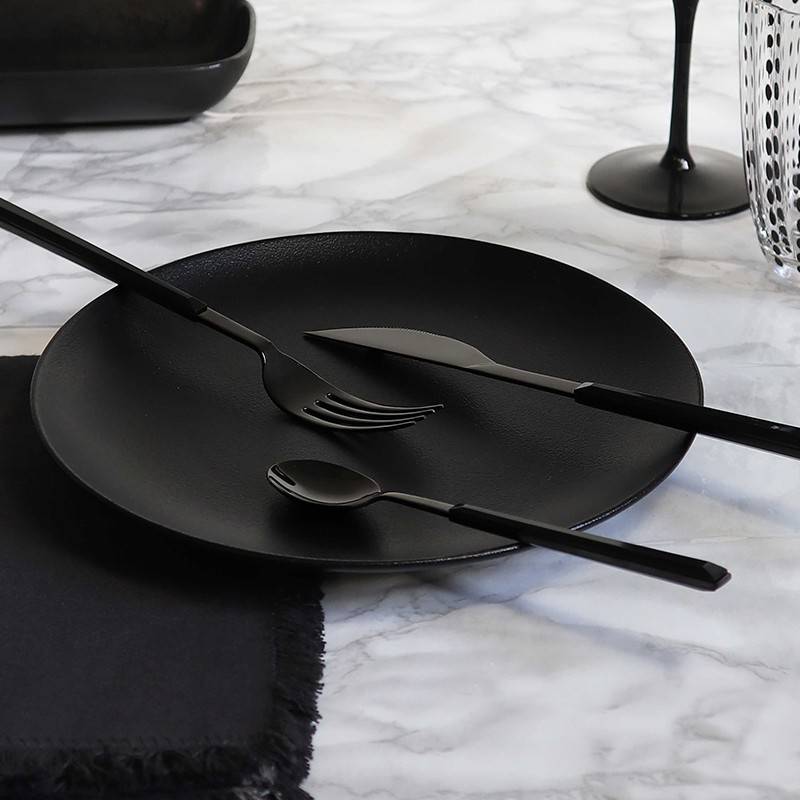 Pintinox Sushi Anniversary Black&Black » Set 24 Posate Da Tavola In Acciaio