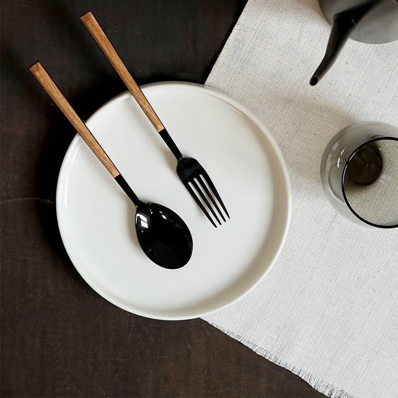 Pintinox Sushi Anniversary Black&Teak » Set 24 Posate Da Tavola In Acciaio