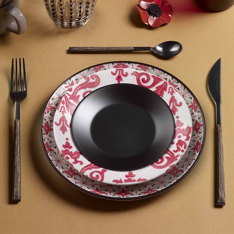 Pintinox Sushi Anniversary Black&Wenge » Set 24 Posate Da Tavola In Acciaio