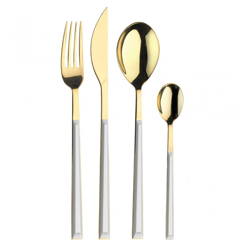 Pintinox Sushi Anniversary Gold&White » Posate da tavola in acciaio