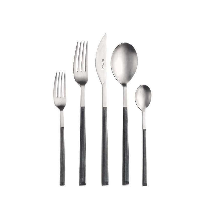 Pintinox Sushi Satin » Posate Da Tavola In Acciaio Satinato Con Manico Ebano