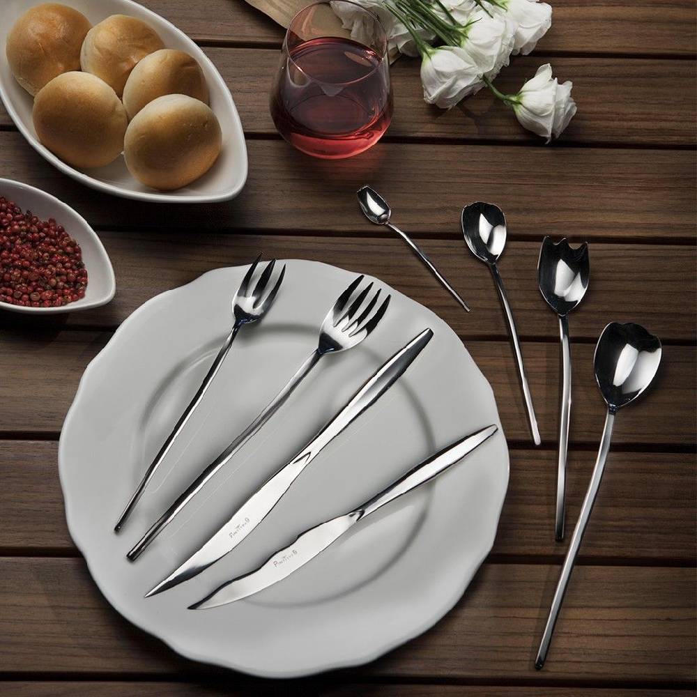 Pintinox Tulipani Extra » Posate Da Tavola In Acciaio Set 24 Pezzi