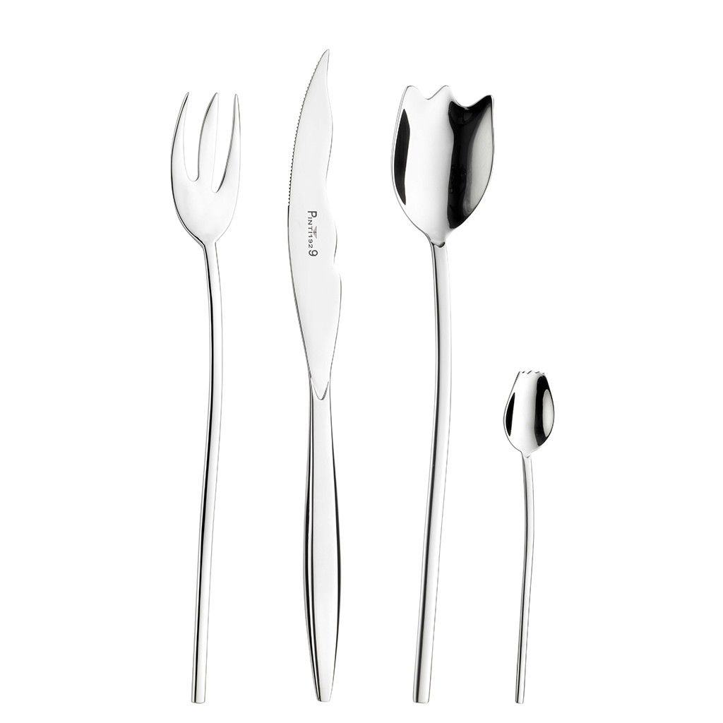 Pintinox Tulipani Extra » Posate da tavola in acciaio set 24 pezzi