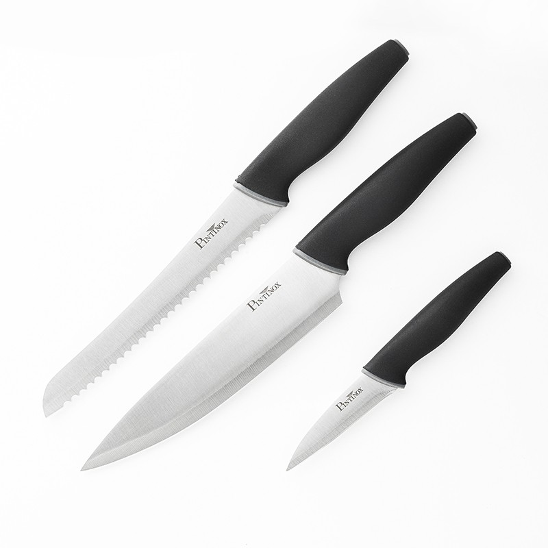Pintinox Virtuoso Knife Set » set coltelli 4 pezzi coltello pane coltello da chef spelucchino affilacoltelli