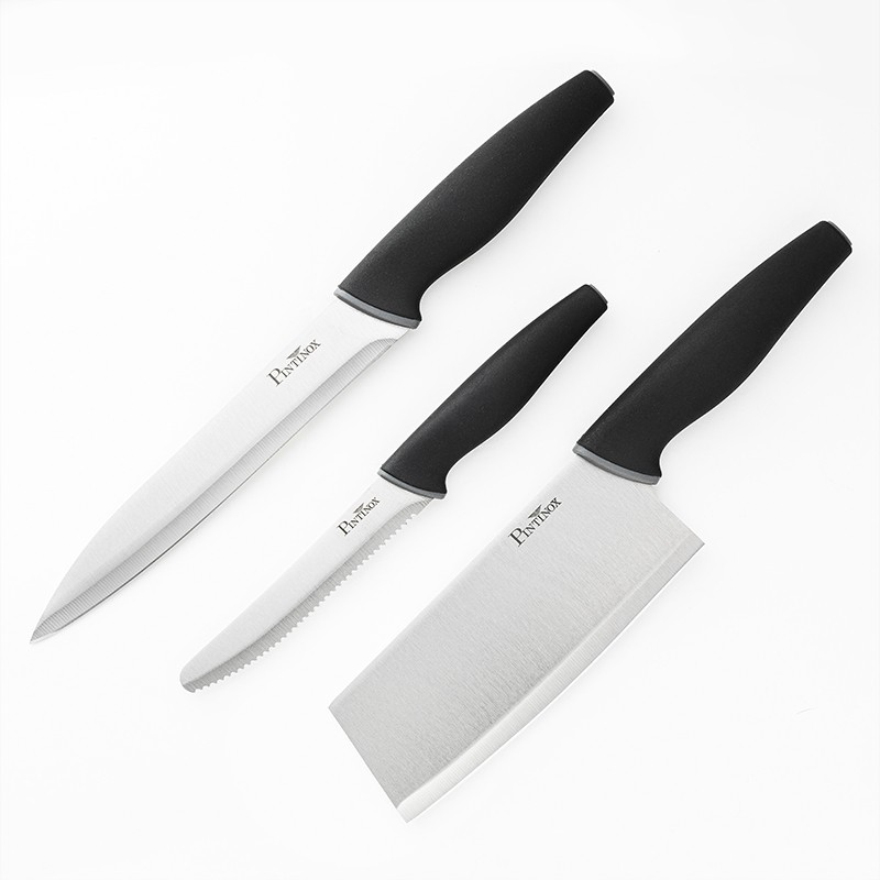 Pintinox Virtuoso Set coltelli » 3 pezzi Coltello arrosto Mannaia Coltello pomodoro
