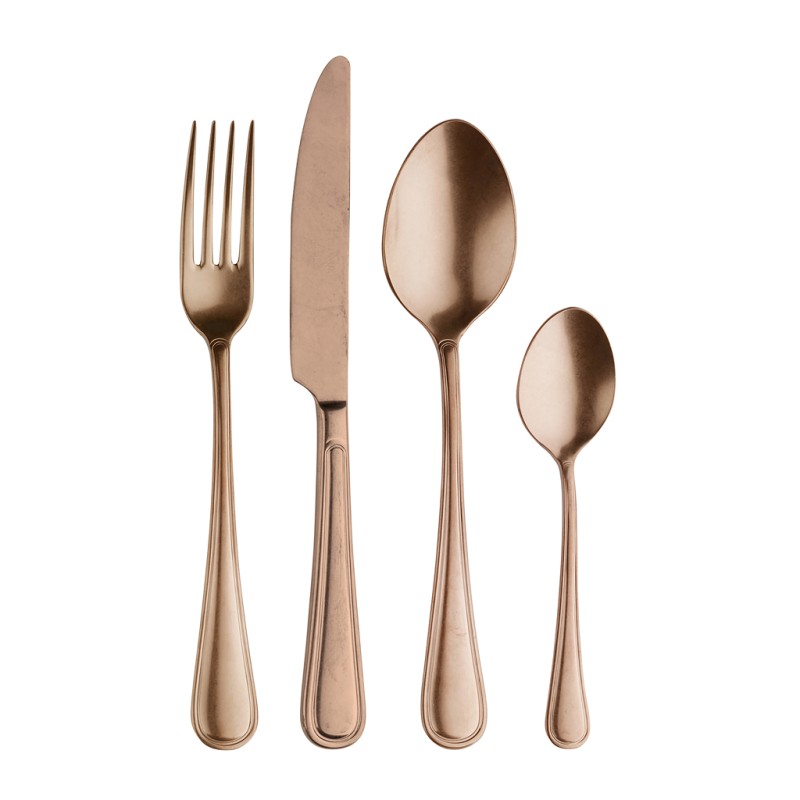 Pintinox Westminster Alchimique Bronze » posate da tavola in acciaio con finitura Alchimique Bronze