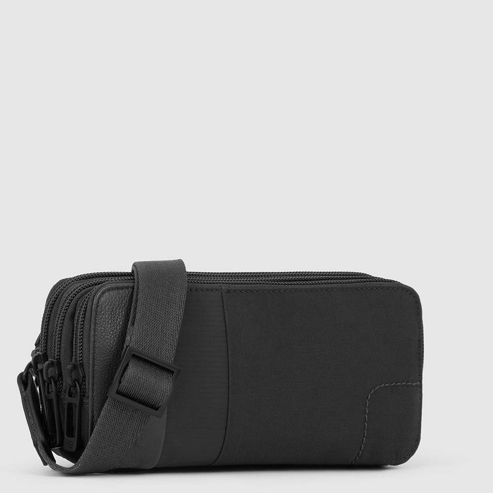 Piquadro Case In Recycled Fabric With Three Dividers