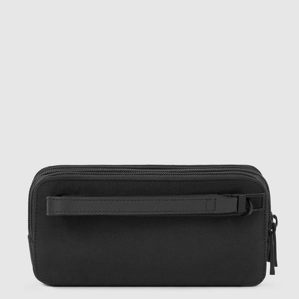 Piquadro Case In Recycled Fabric With Three Dividers