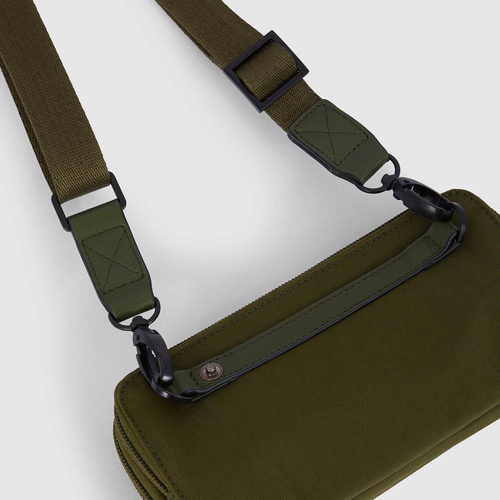 Piquadro Case In Recycled Fabric With Three Dividers