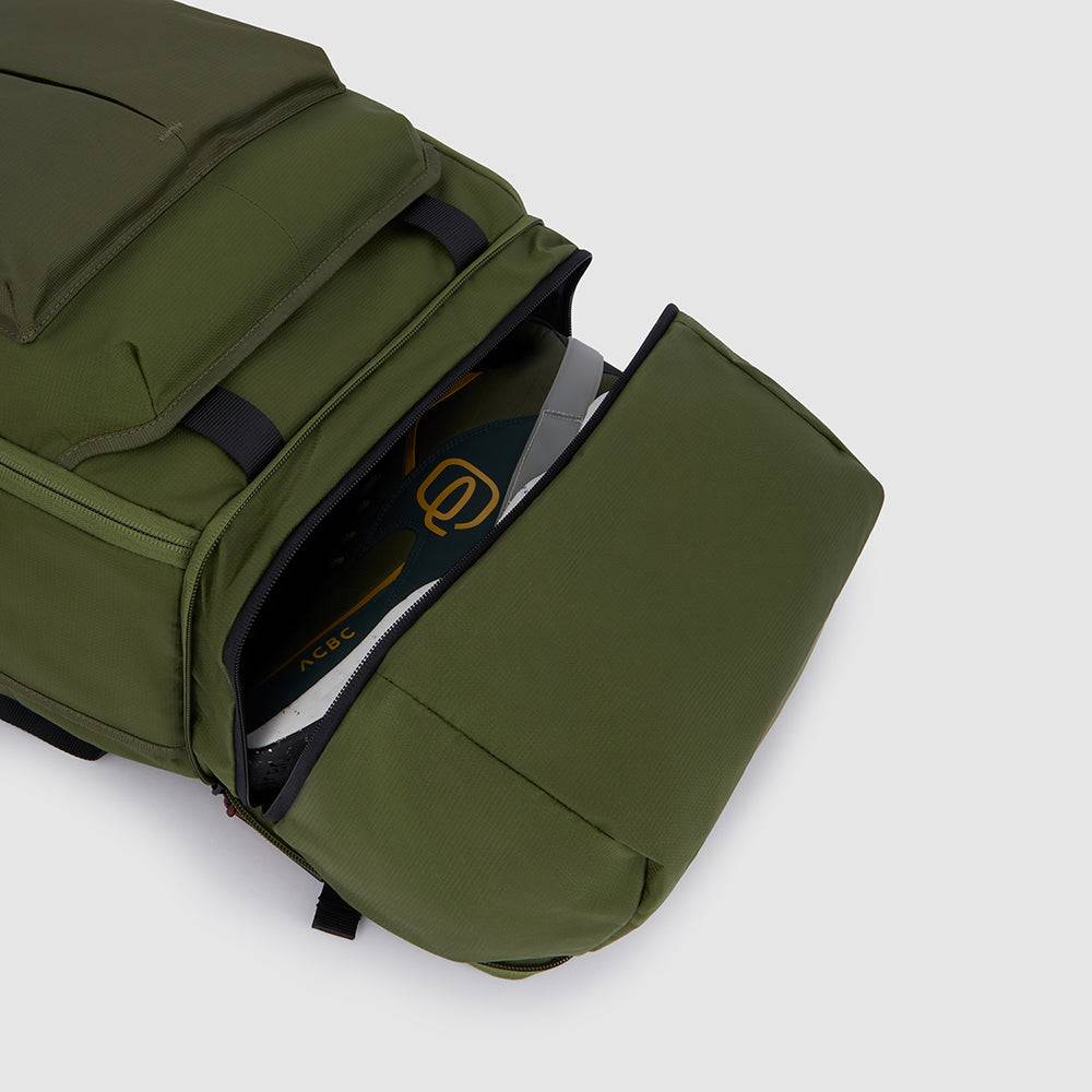 Piquadro Convertible Backpack duffel Bag In Recycled Fabric