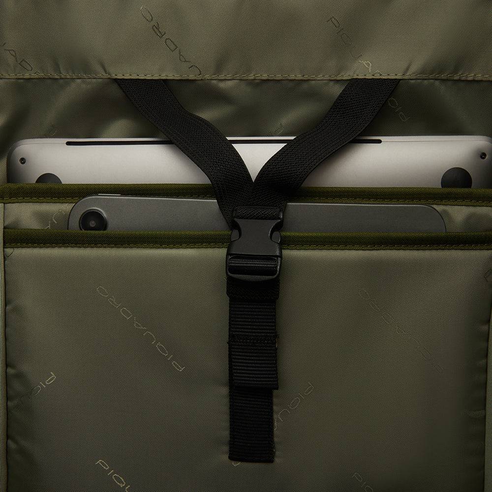 Piquadro Convertible Backpack duffel Bag In Recycled Fabric