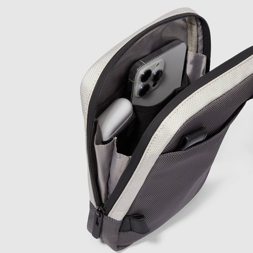 Piquadro IPad®mini Pocket Crossbody Bag In Recycled Fabric