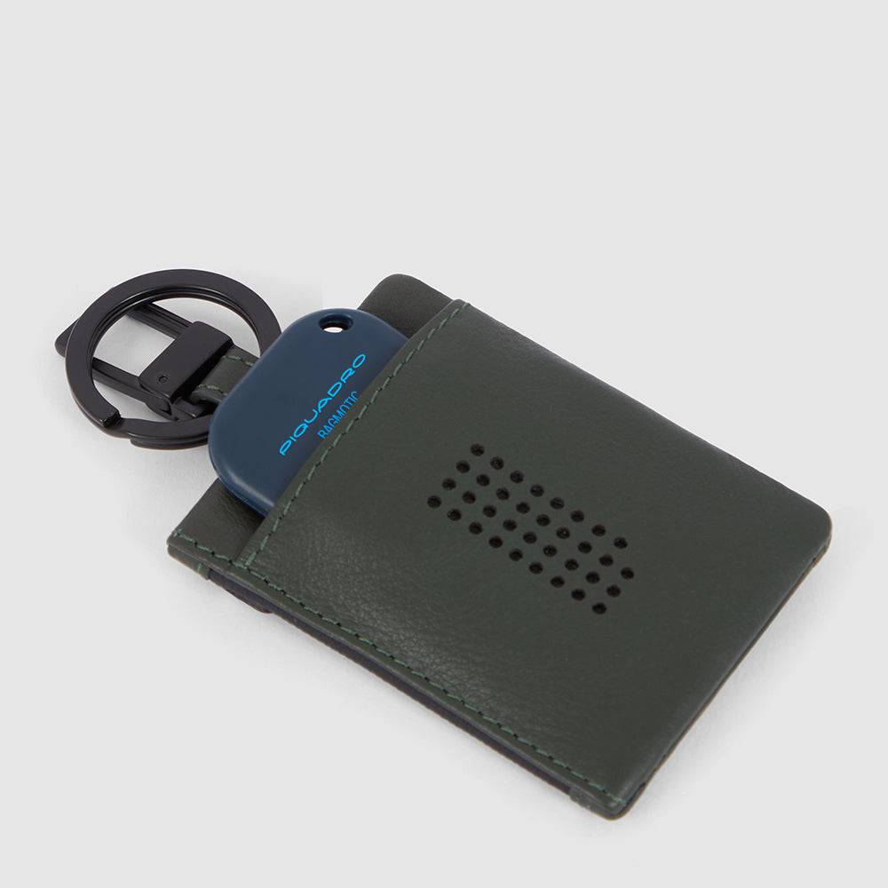 Piquadro Keychain with CONNEQU and side zipped pocket