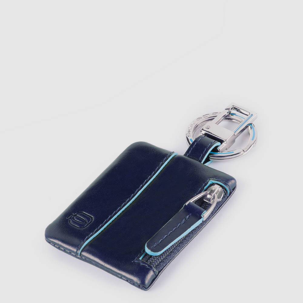 Piquadro Keychain with CONNEQU and side zipped pocket