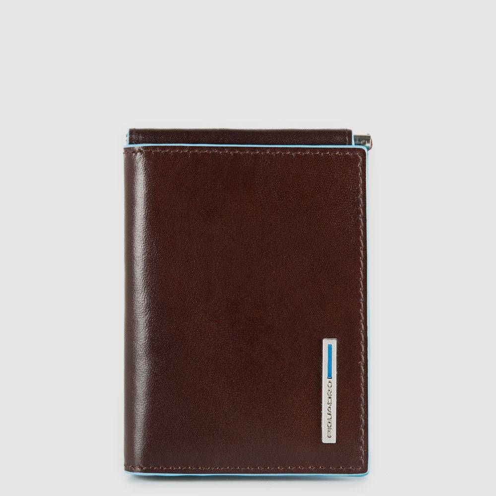 Piquadro Men’s vertical wallet samll with money clip