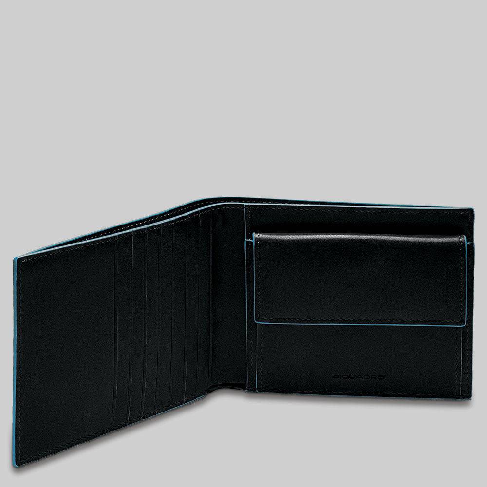 Piquadro Men’s wallet with coin case and credit card slots