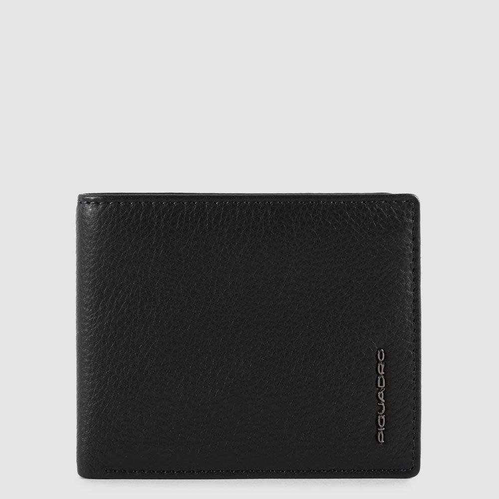 Piquadro Men’s Wallet With Coin Case, Credit Card Facility,