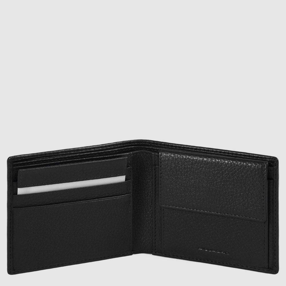 Piquadro Men’s wallet with coin case, credit card facility,