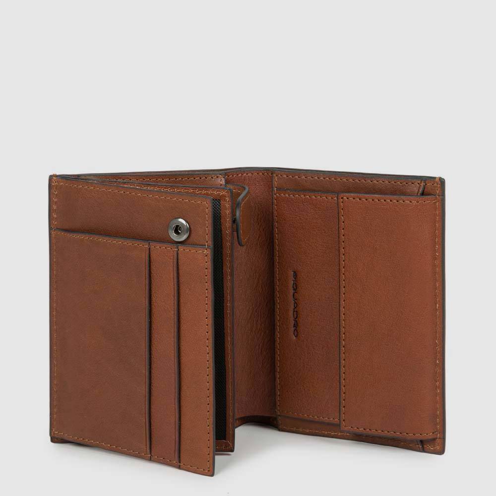 Piquadro Men’s Wallet With Coin Pocket, Credit Card Facilit