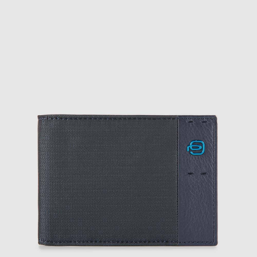 Piquadro Men’s Wallet With Flip Up ID Window, Coin Pocket