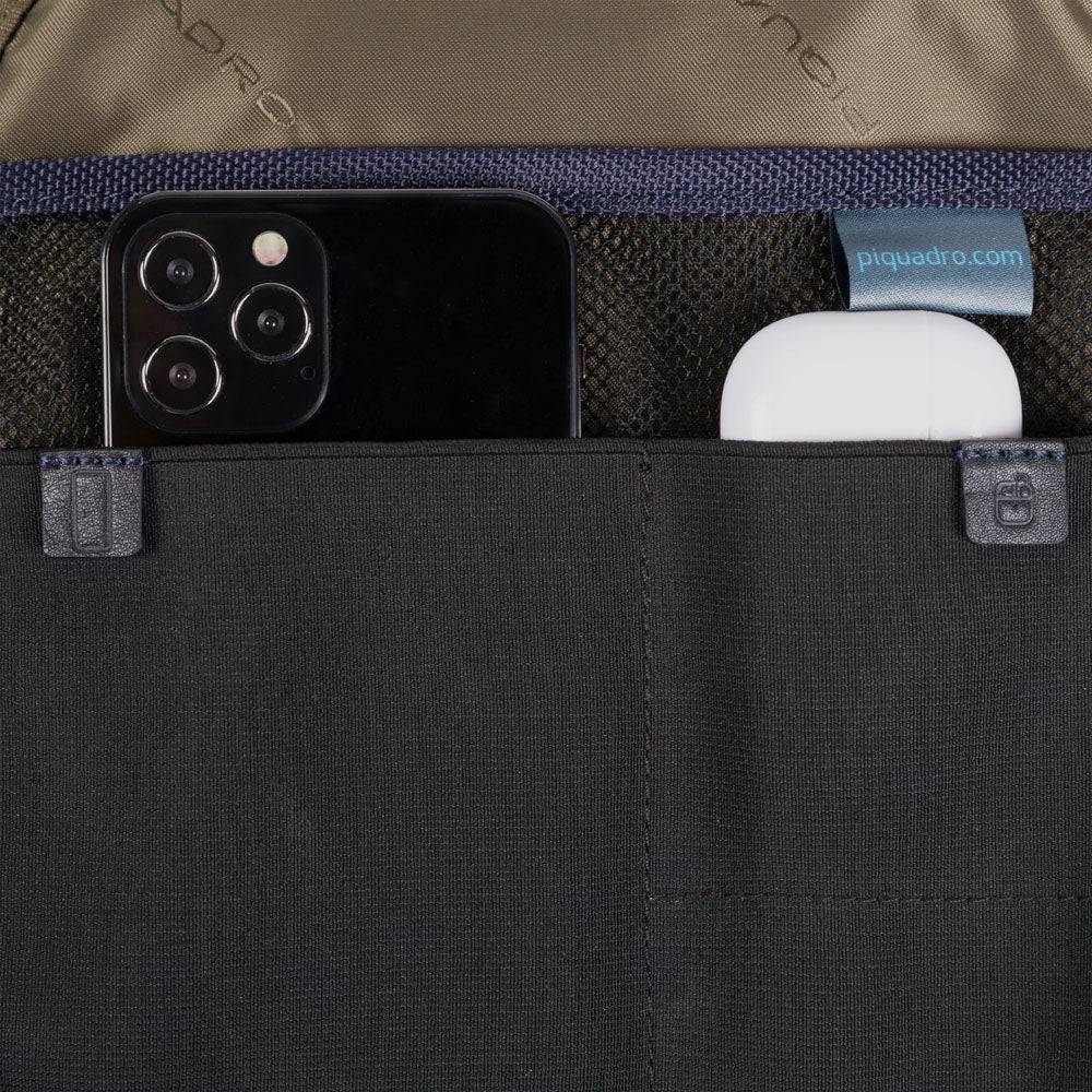 Piquadro Mono Sling In Recycled Fabric With LED Light