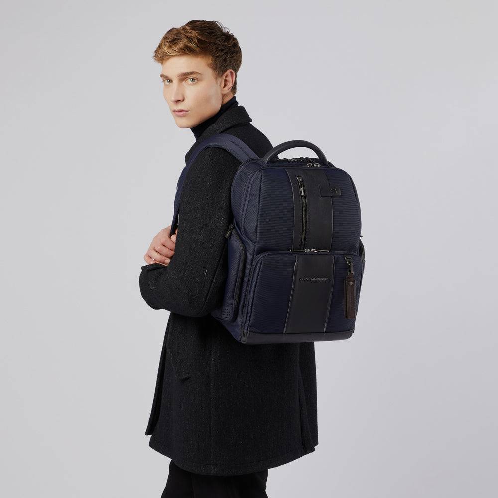 Piquadro PC And IPad Backpack In Recycled Fabric With CONNE