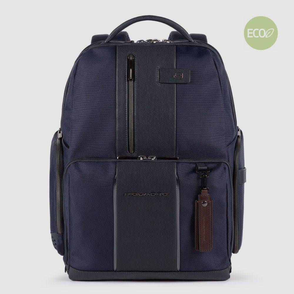 Piquadro PC and iPad backpack in recycled fabric with CONNE