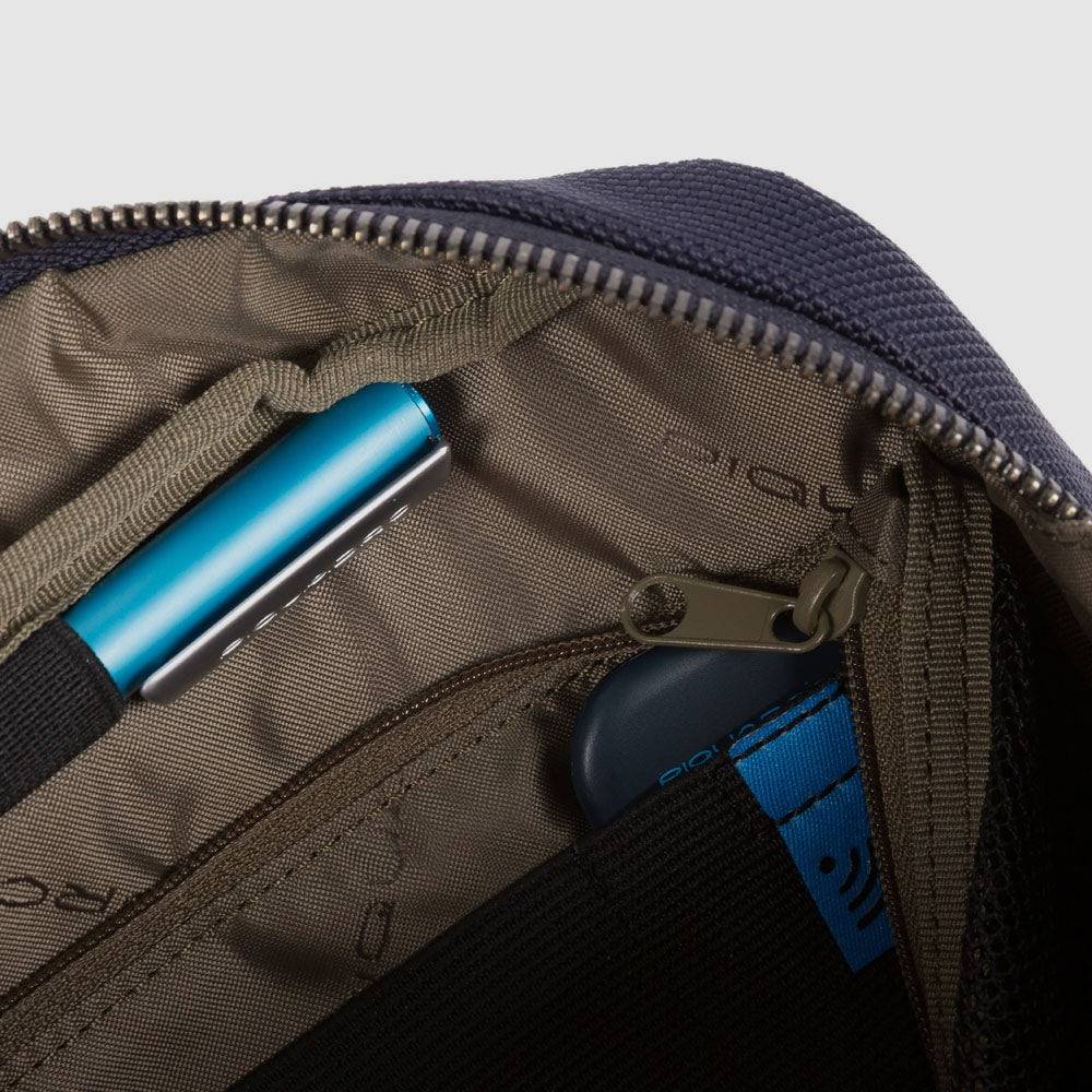 Piquadro Electronic Cord Pouch In Recycled Fabric