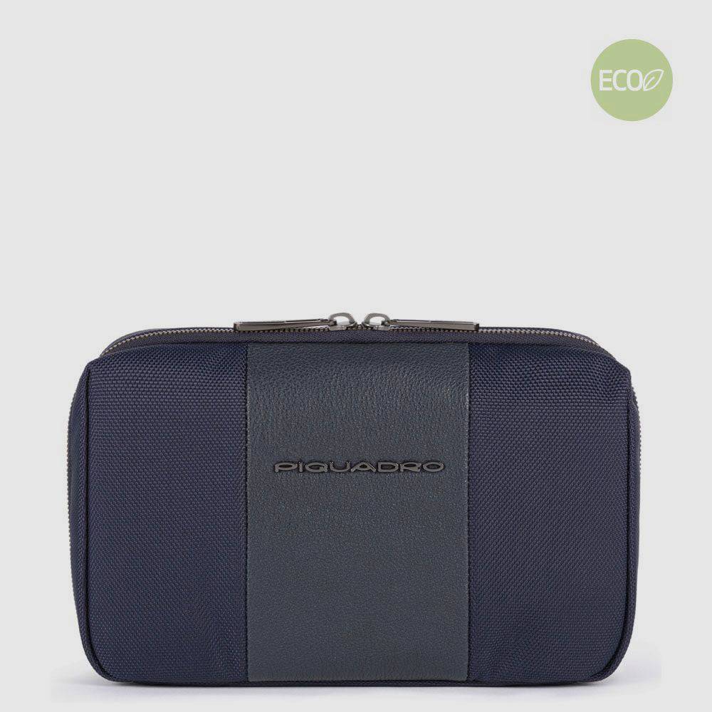 Piquadro Electronic cord pouch in recycled fabric