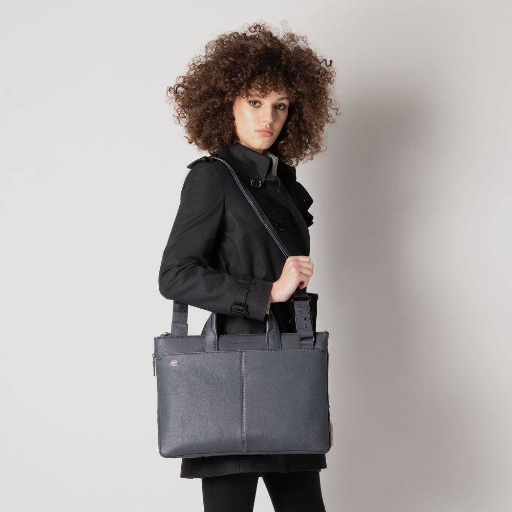 Piquadro Expandable, Slim Computer Bag 15"