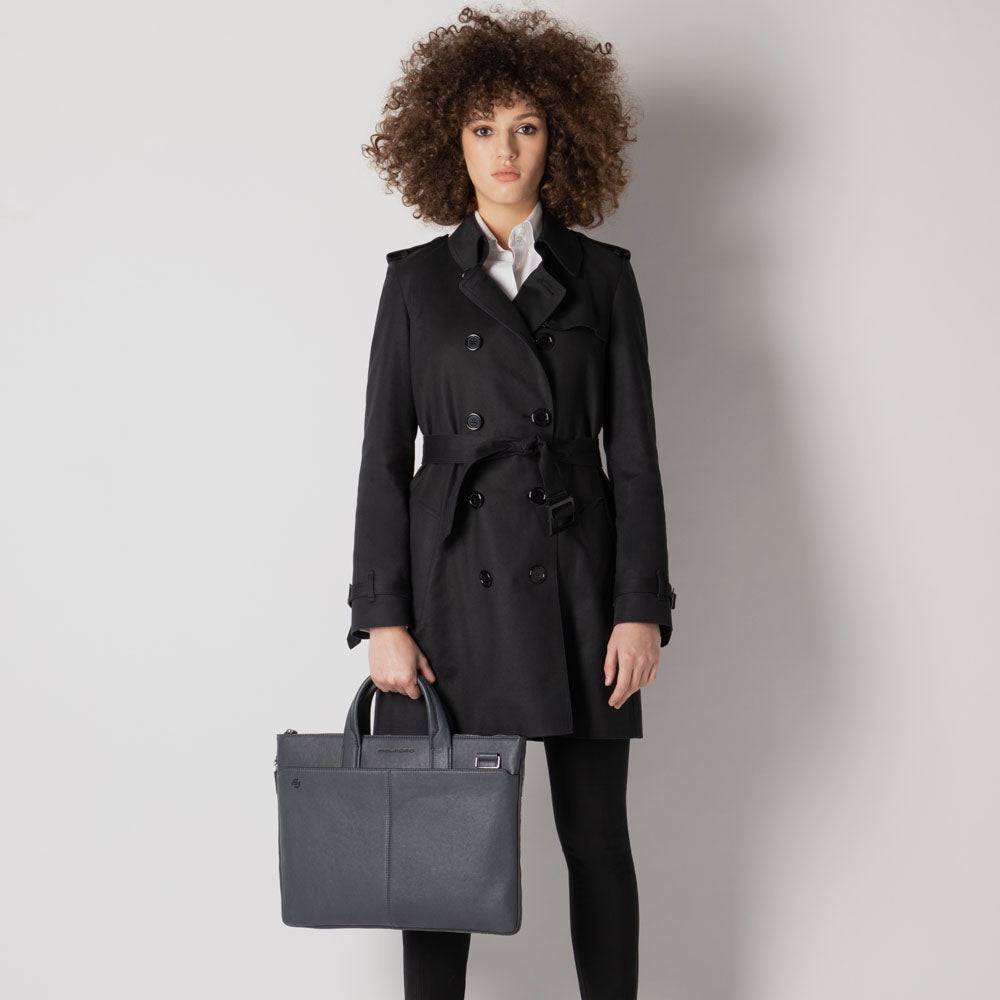 Piquadro Expandable, Slim Computer Bag 15"