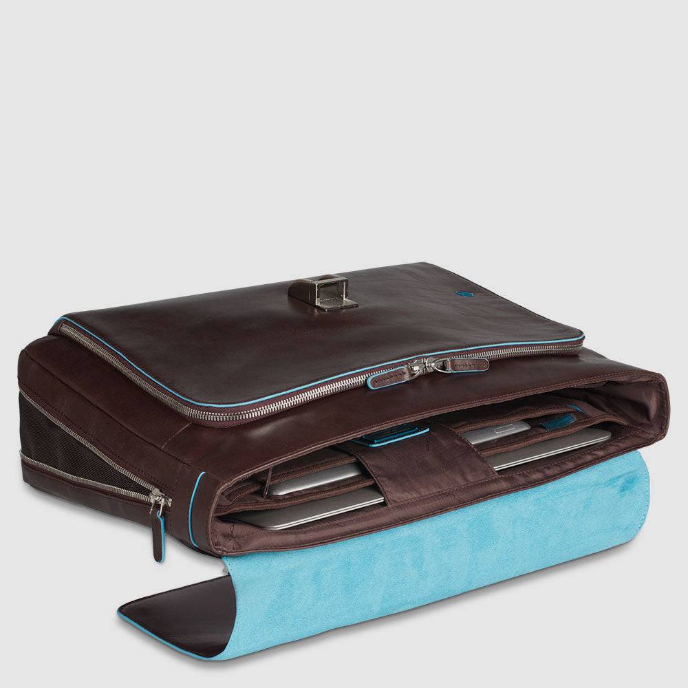 Piquadro Flap-over, Expandable Computer Bag 15"