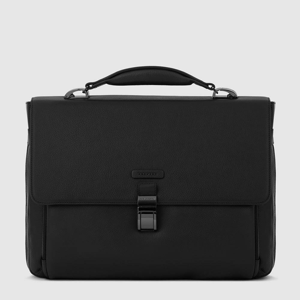 Piquadro Flap-over, expandable computer bag 15,6"