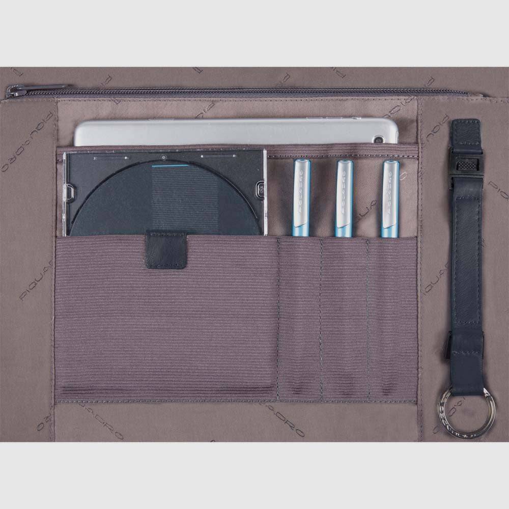 Piquadro Flap-over, Expandable Computer Bag 15"