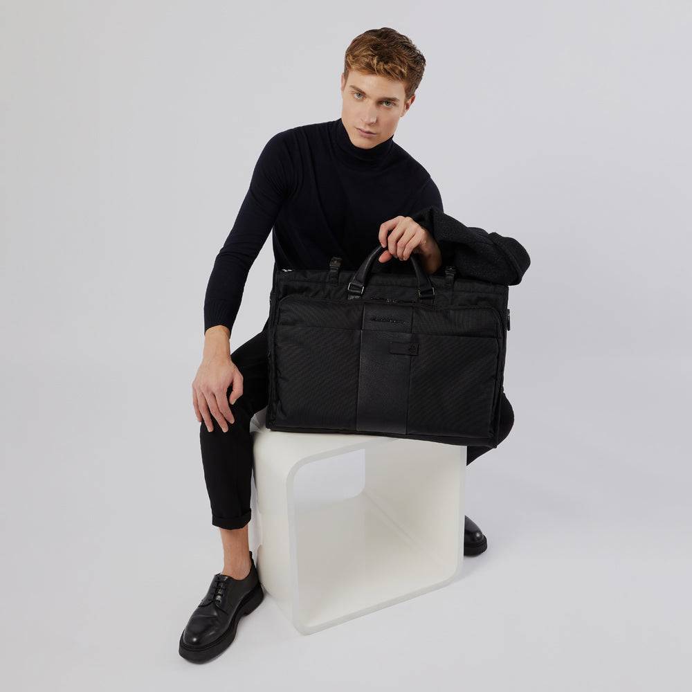 Piquadro Folding Garment Bag In Recycled Fabric