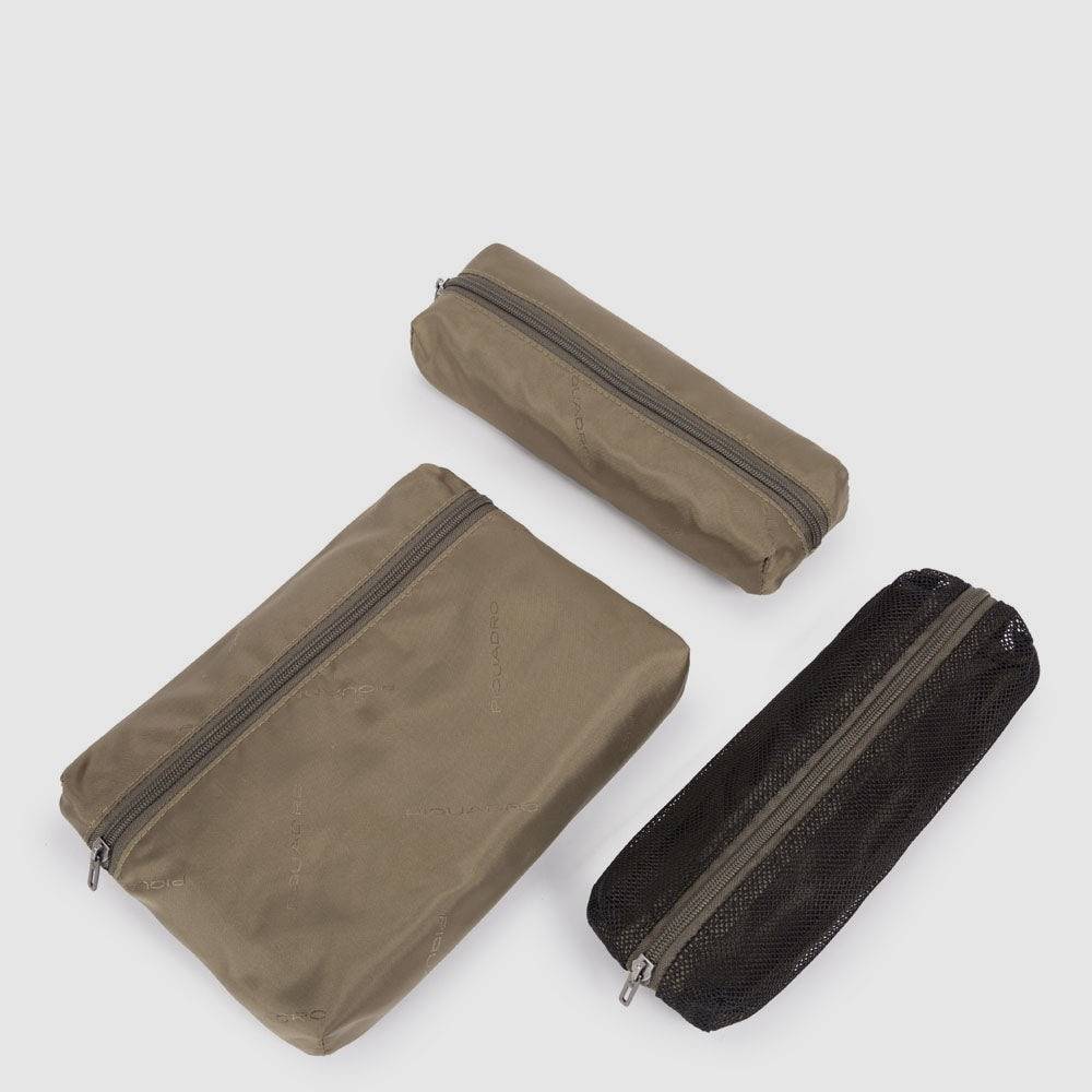 Piquadro Hanging Toiletry Bag In Recycled Fabric