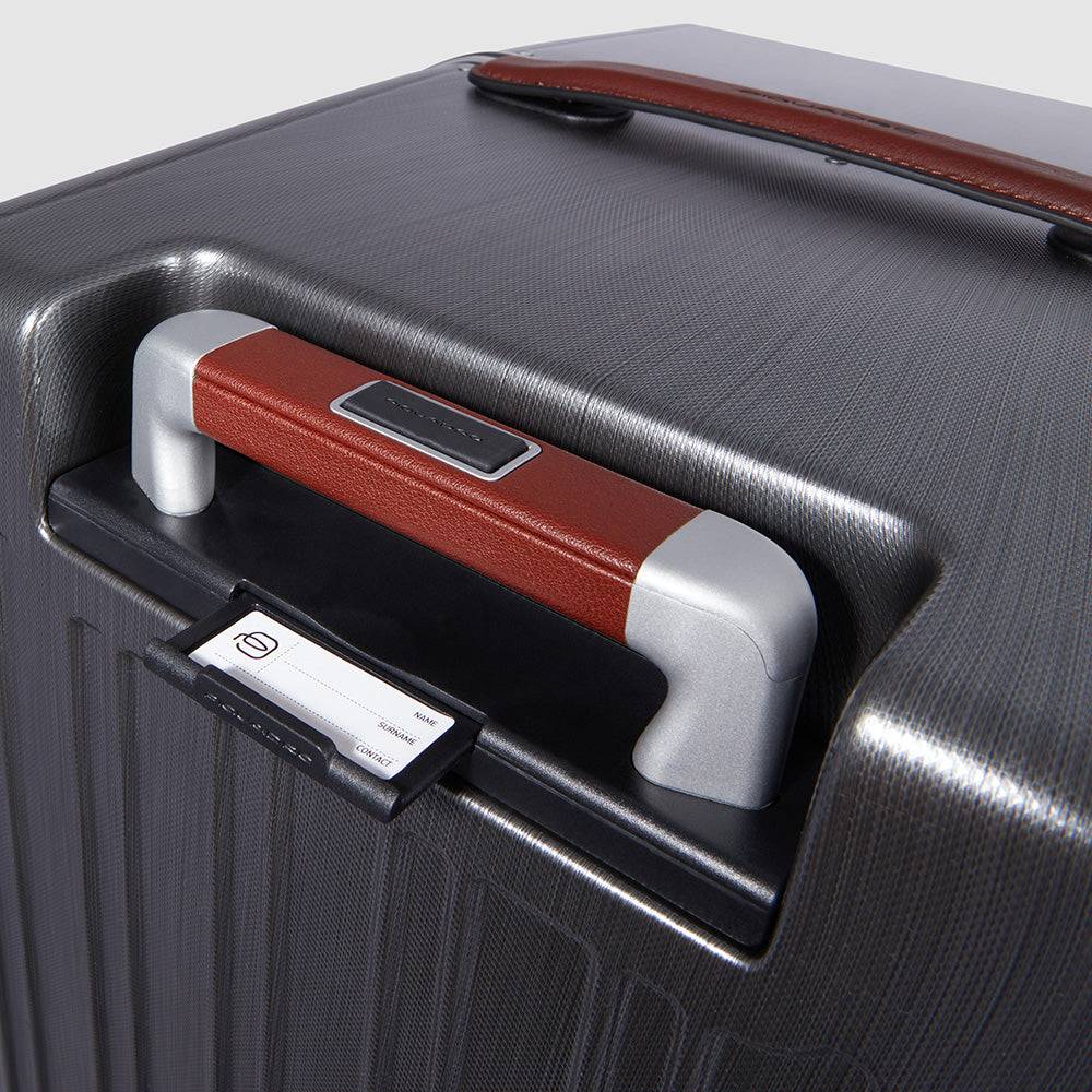 Piquadro Hardside Spinner In Trunk Shape