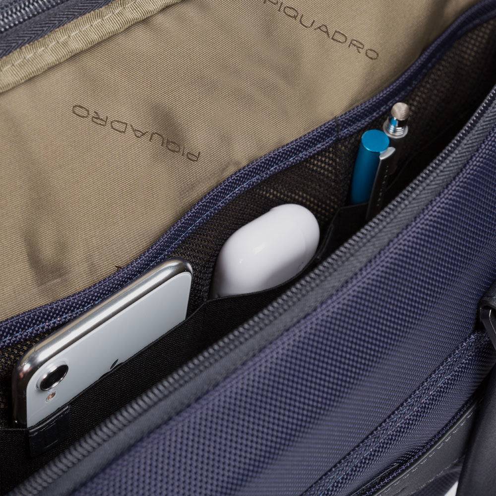 Piquadro Laptop Bag 15,6" In Recycled Fabric