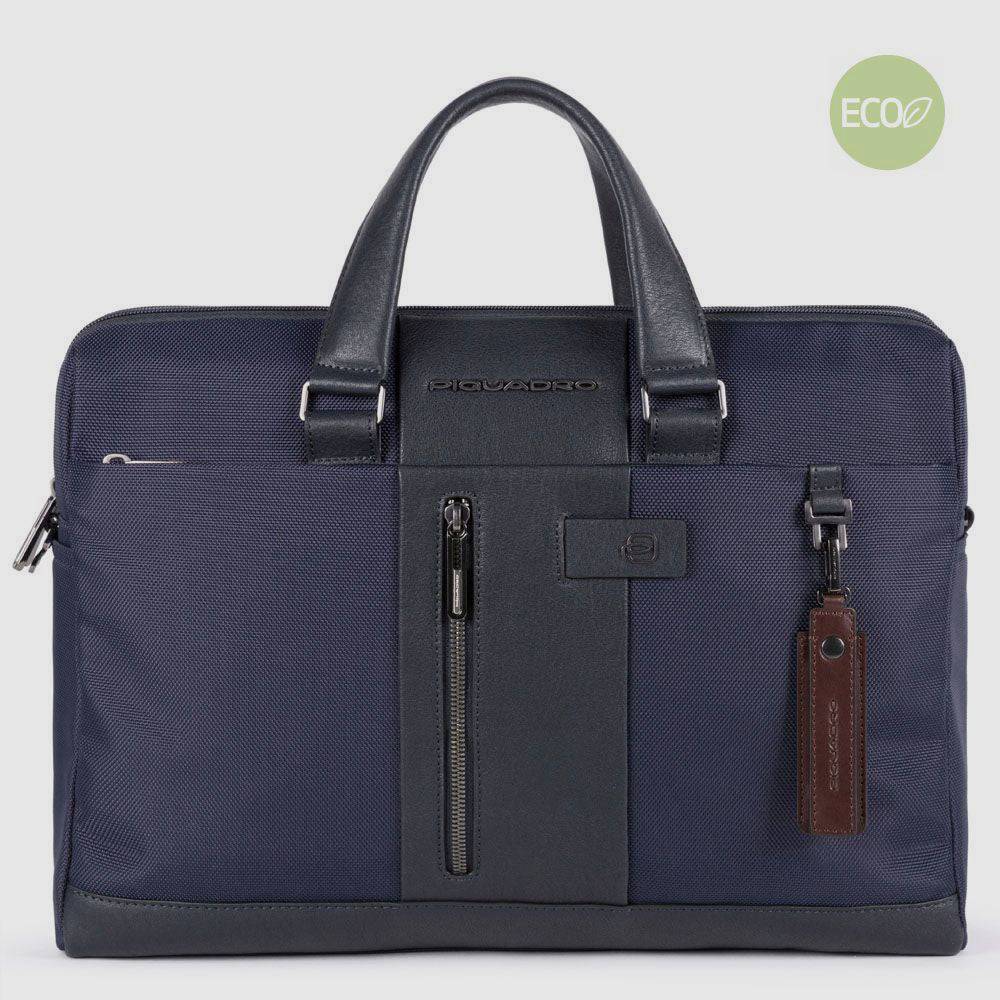 Piquadro Laptop bag 15,6" in recycled fabric