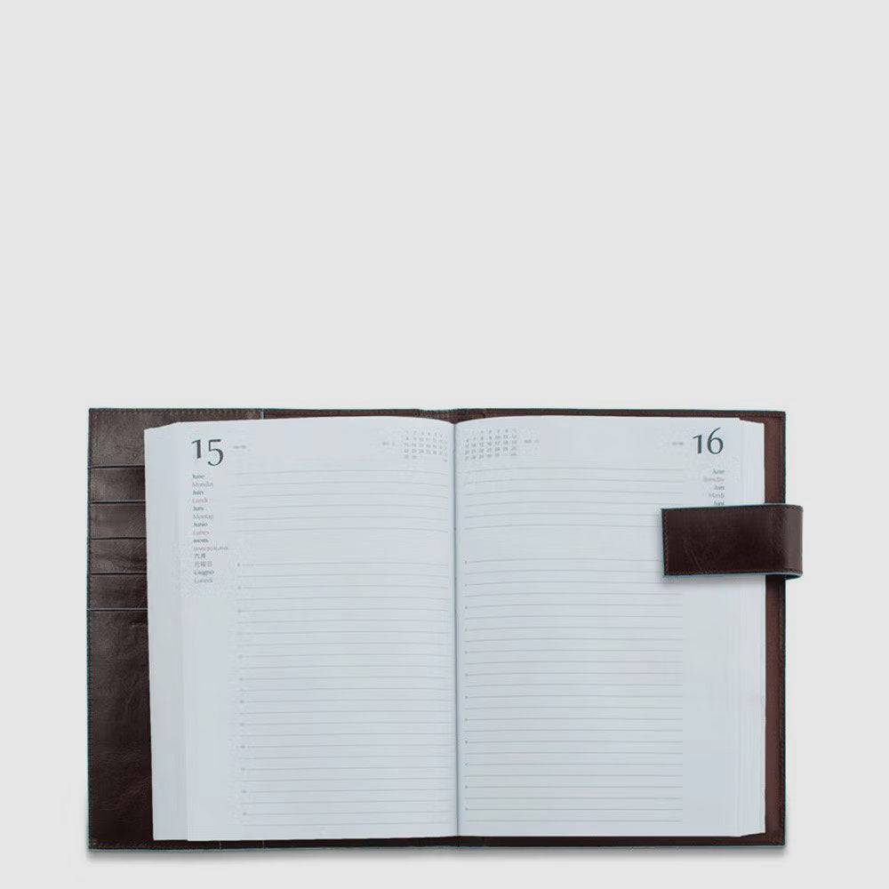 Piquadro Leather daily diary with
