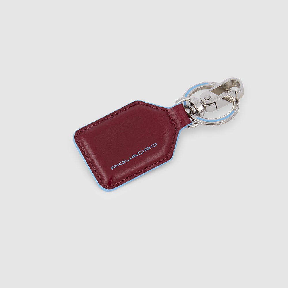 Piquadro Leather Keychain with carabiner hook
