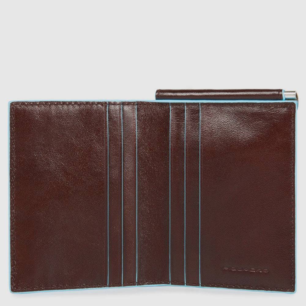 Piquadro Men’s Vertical Wallet With Money Clip