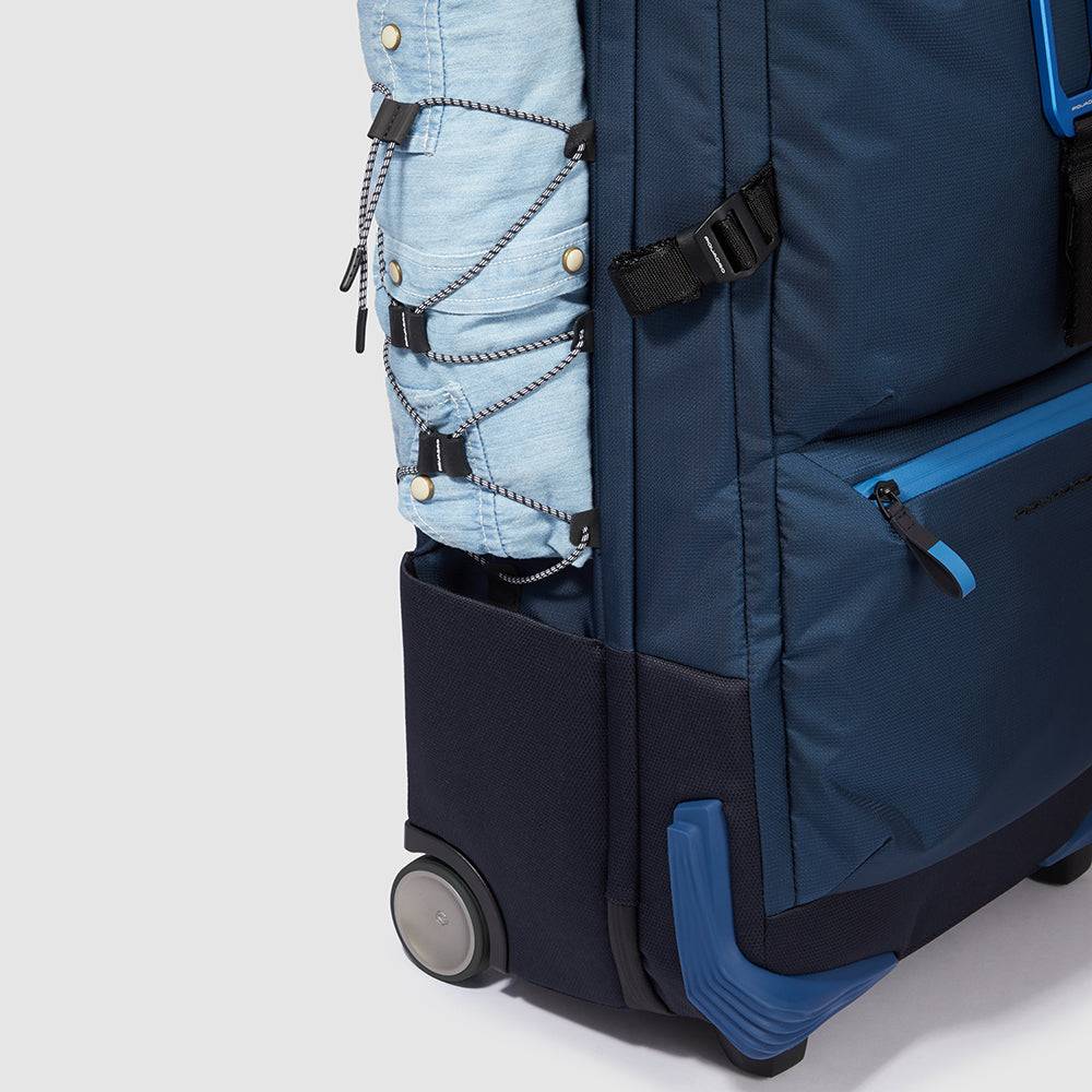 Piquadro Modular Wheeled Duffel In Recycled Fabric