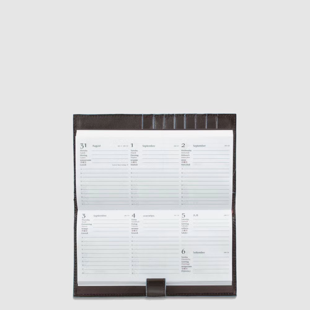 Piquadro Slim Leather Pocket Diary