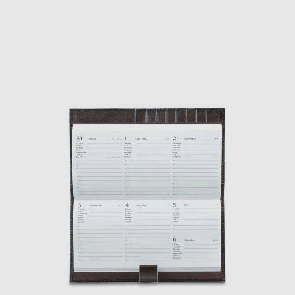 Piquadro Slim leather pocket diary