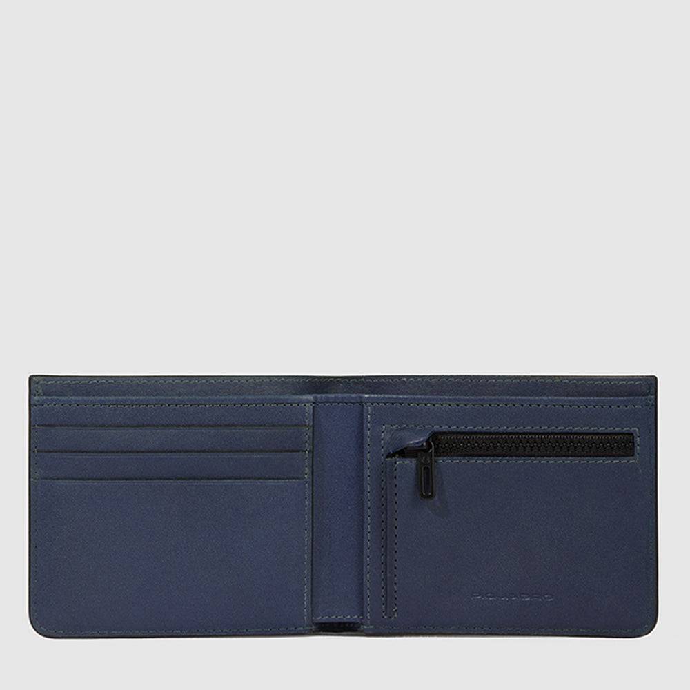 Piquadro Slim men’s wallet with zipped coin pocket