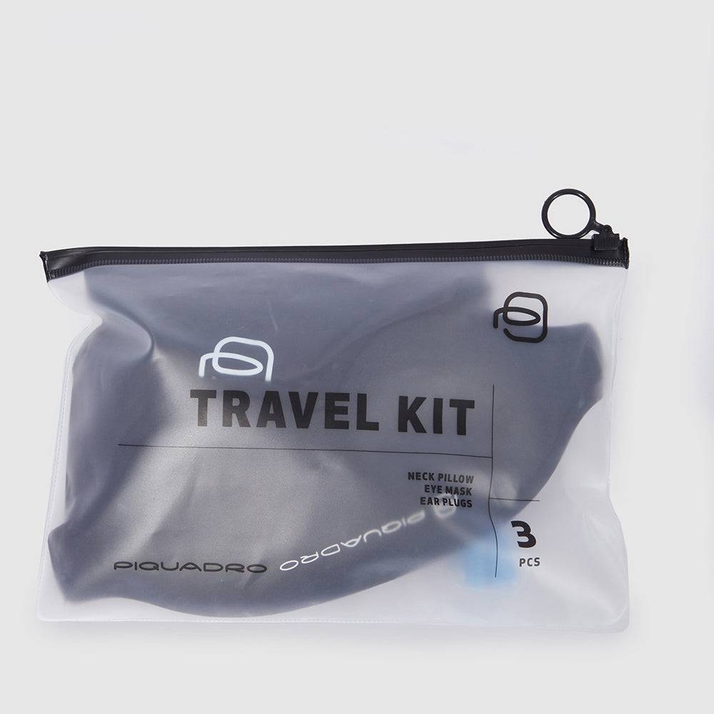 Piquadro Travelset With Inflatable Neck Pillow